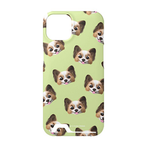 Jerry the Papillon Face Patterns Under Card Hard Case