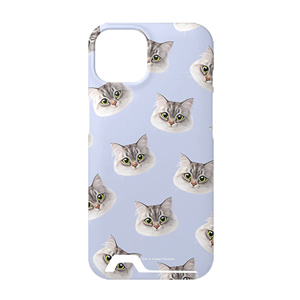 Miho the Norwegian Forest Face Patterns Under Card Hard Case