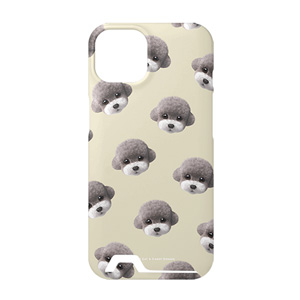 Earlgray the Poodle Face Patterns Under Card Hard Case