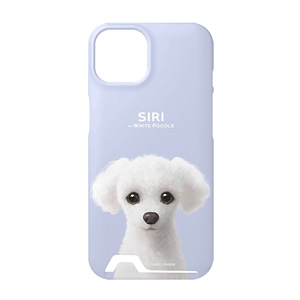 Siri the White Poodle Under Card Hard Case