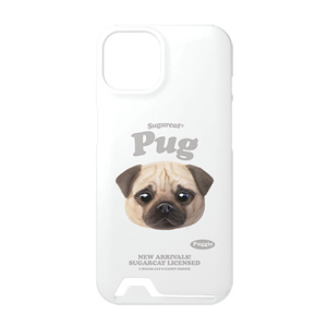 Puggie the Pug Dog TypeFace Under Card Hard Case