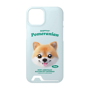 Tan the Pomeranian TypeFace Under Card Hard Case