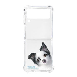 Porori the Border Collie Peekaboo Shockproof Gelhard Case for ZFLIP series