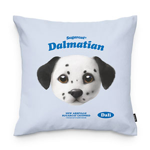 Dali the Dalmatian TypeFace Throw Pillow