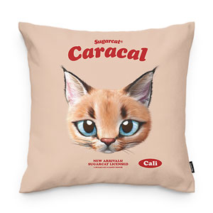 Cali the Caracal TypeFace Throw Pillow