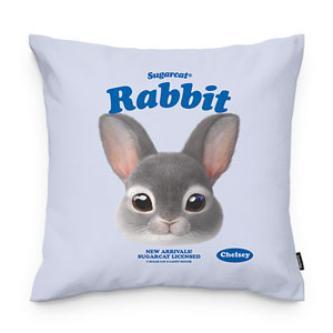 Chelsey the Rabbit TypeFace Throw Pillow