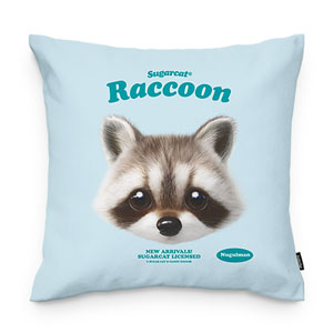 Nugulman the Raccoon TypeFace Throw Pillow