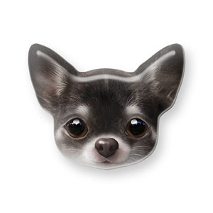 Leon the Chihuahua Face Shape Epoxy Tok
