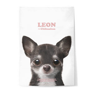 Leon the Chihuahua Retro Fabric Poster