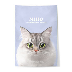 Miho the Norwegian Forest Retro Fabric Poster