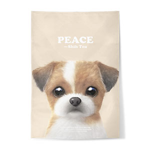 Peace the Shih Tzu Retro Fabric Poster