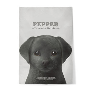 Pepper the Labrador Retriever Retro Fabric Poster