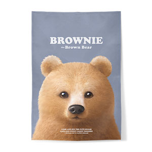 Brownie the Bear Retro Fabric Poster