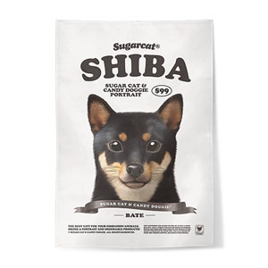 Bate the Shiba New Retro Fabric Poster