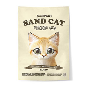 Sandy the Sand cat New Retro Fabric Poster