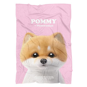 Pommy the Pomeranian Retro Fleece Blanket