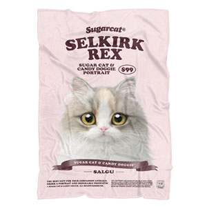 Salgu the Selkirk Rex New Retro Fleece Blanket