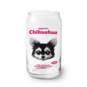 Cola the Chihuahua TypeFace Beer Can Glass