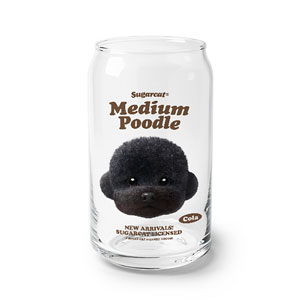 Cola the Medium Poodle TypeFace Beer Can Glass