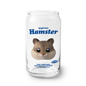 Ramji the Hamster TypeFace Beer Can Glass