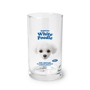 Siri the White Poodle TypeFace Cool Glass