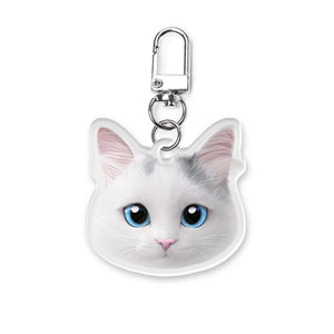 Coco the Ragdoll Face Acrylic Keyring (2mm Thick)