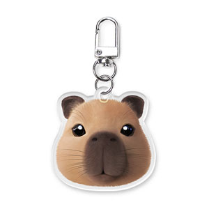 Capybara the Capy Face Acrylic Keyring