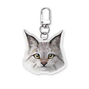 Wendy the Canada Lynx Face Acrylic Keyring