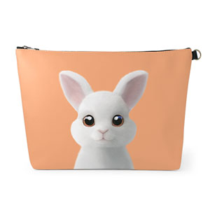 Carrot the Rabbit Leather Clutch (Triangle)