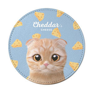 Cheddar’s Cheese Leather Coaster
