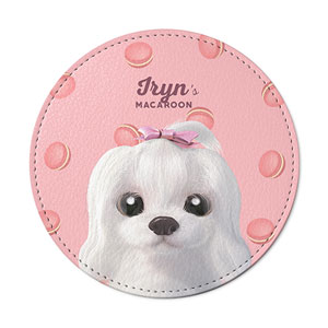 Iryn’s Macaroon Leather Coaster