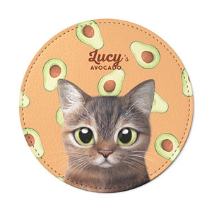 Lucy’s Avocado Leather Coaster