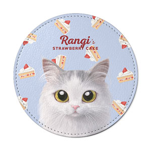 Rangi the Norwegian forest’s Strawberry Cake Leather Coaster