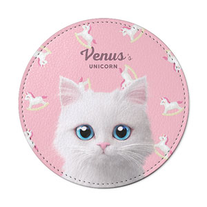Venus’s Unicorn Leather Coaster