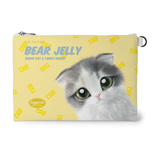 Joy the Kitten’s Gummy Baers Jelly New Patterns Leather Flat Pouch