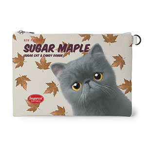 Maron’s Sugar Maple New Patterns Leather Flat Pouch