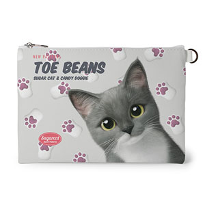 Tom’s Toe Beans New Patterns Leather Flat Pouch