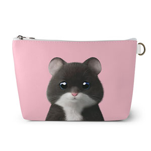 Hamlet the Hamster Leather Triangle Pouch