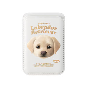 Butter the Labrador Retriever TypeFace Magsafe Card Wallet