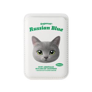Chico the Russian Blue TypeFace Magsafe Card Wallet