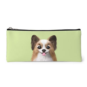 Jerry the Papillon Leather Pencilcase