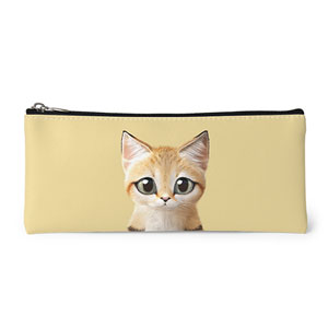 Sandy the Sand cat Leather Pencilcase