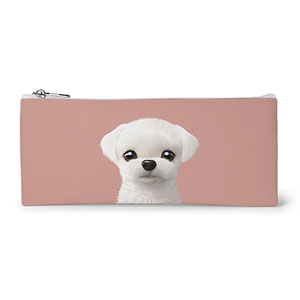 Chichi Leather Flat Pencilcase