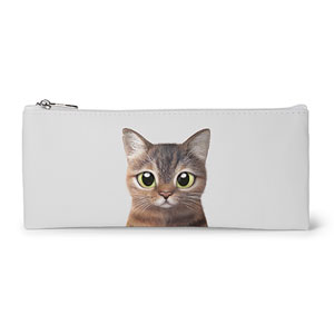 Lucy Leather Flat Pencilcase