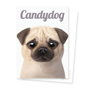 Puggie the Pug Dog Magazine Postcard