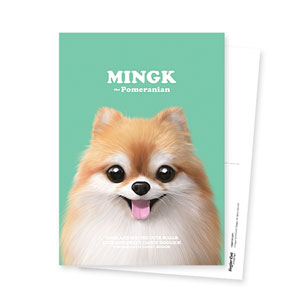 Mingk the Pomeranian Retro Postcard