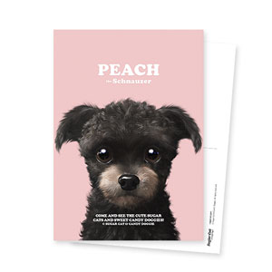 Peach the Schnauzer Retro Postcard