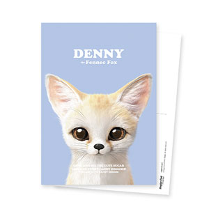 Denny the Fennec fox Retro Postcard