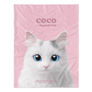 Coco the Ragdoll Retro Soft Blanket