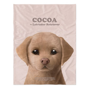 Cocoa the Labrador Retriever Retro Soft Blanket
